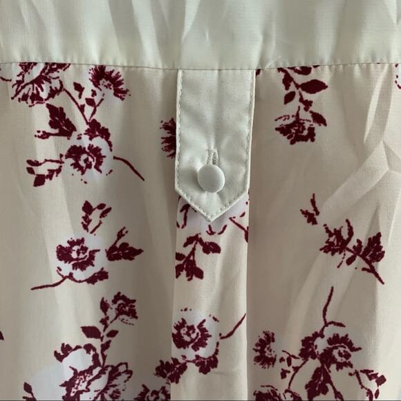 Modcloth Cream White Floral Top Blouse Medium - Picture 7 of 11